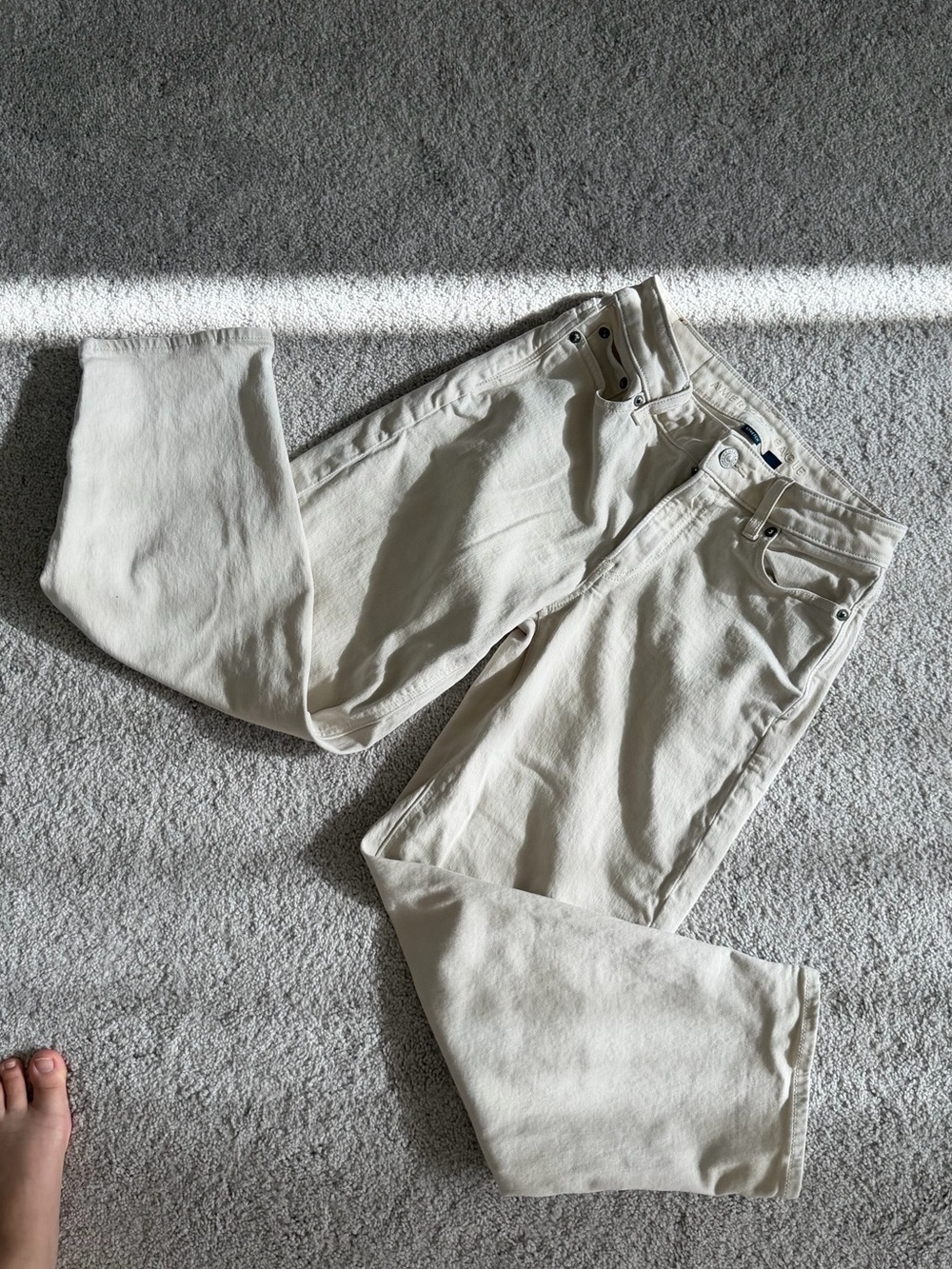 American Eagle Outfitters Off-White Denim Jeans 000 Short